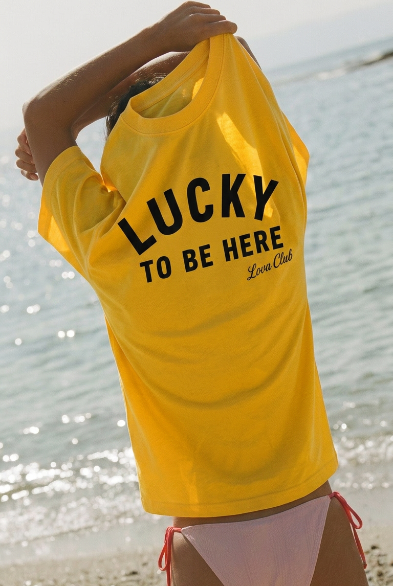 LUCKY TO BE HERE TEE - Love McNicoll