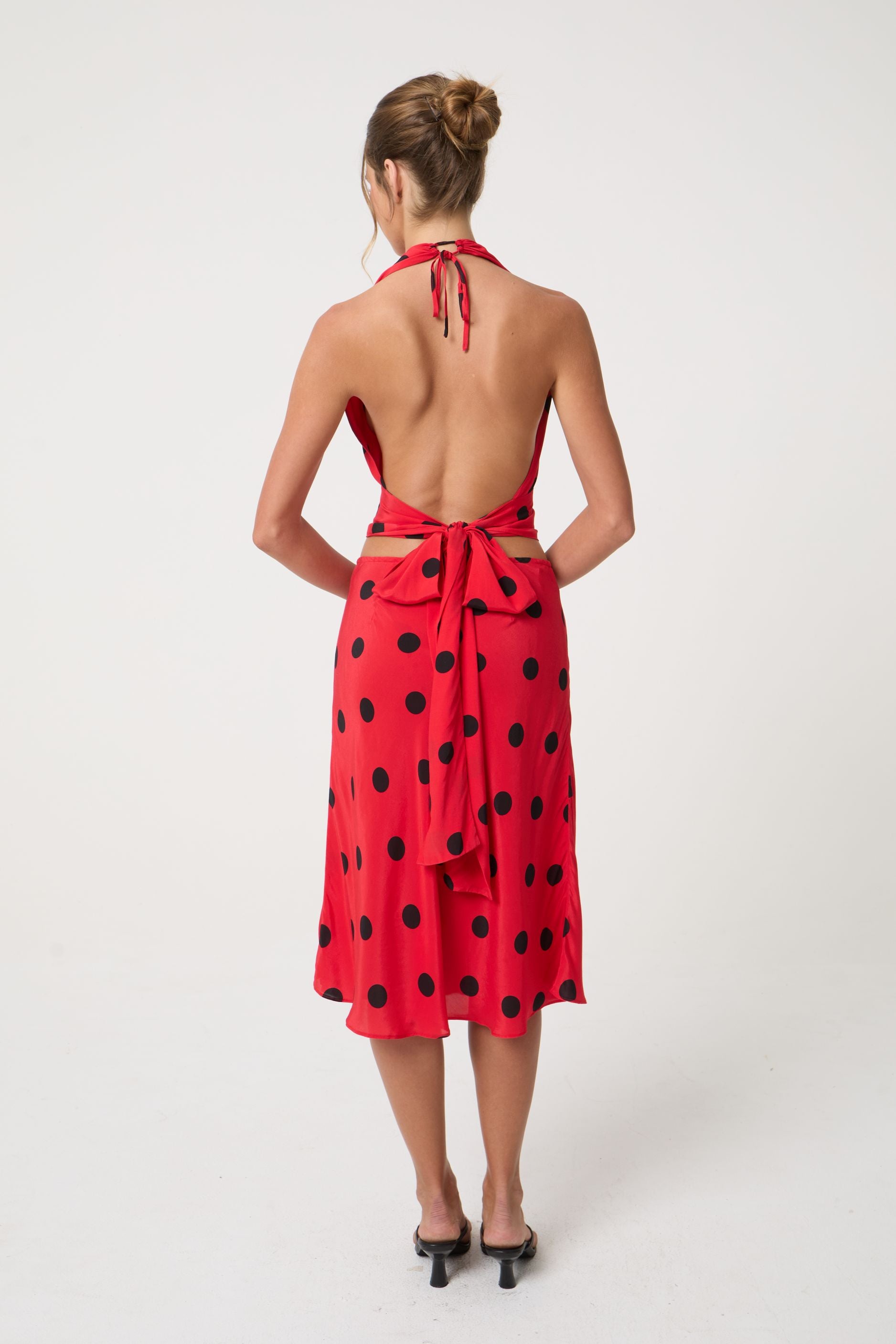 SAINT MIDI SKIRT | RED POCKA - Love McNicoll