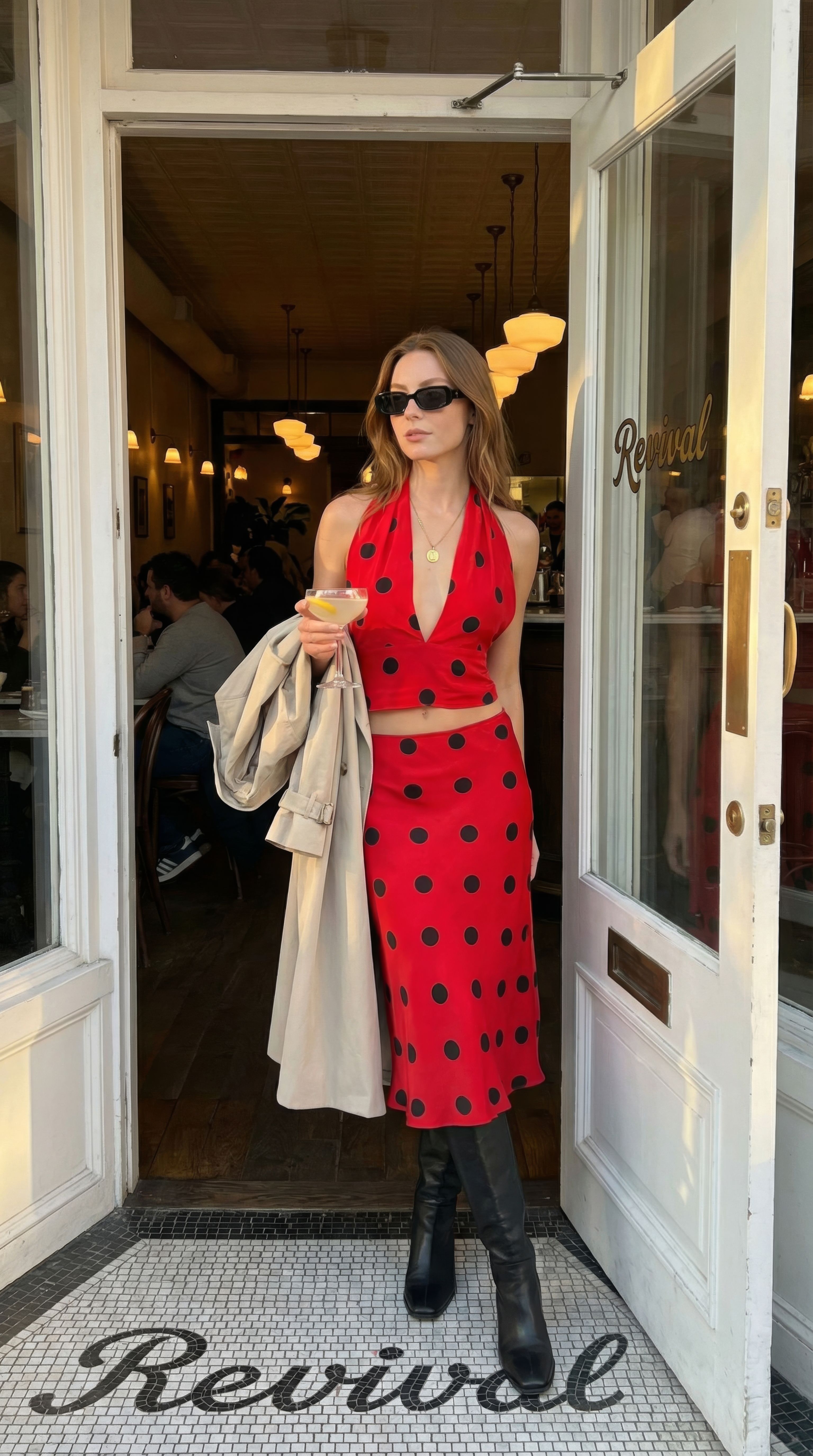 SAINT MIDI SKIRT | RED POCKA - Love McNicoll